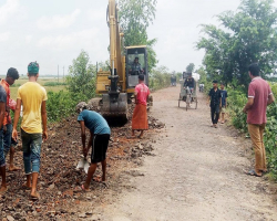 বানিয়াচং-হবিগঞ্জ আঞ্চলিক সড়কের সংস্কার কাজ শুরু