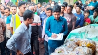 কমলগঞ্জে ভ্রাম্যমান আদালত পরিচালনা করে জরিমানা ও বেকারীর বিস্কুট জব্ধ