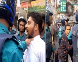 বিএনপি কার্যালয়ের সামনে থেকে তিনজনকে আটক করেছে পুলিশ