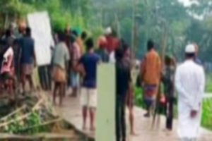 হবিগঞ্জে দুই গোষ্ঠির সং ঘ র্ষ : নারী সহ  ৪০ জন আ হ ত 