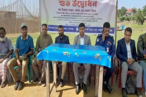 জগন্নাথপুরে হাওরের ফসল রক্ষা বাঁধের কাজের উদ্বোধন