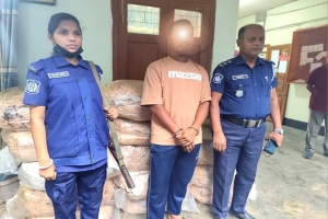 জৈন্তাপুরে ৬০০ কেজি ভা*রতীয়  চা-পাতা ও পিকআপ জ*ব্দ, আ*টক ১
