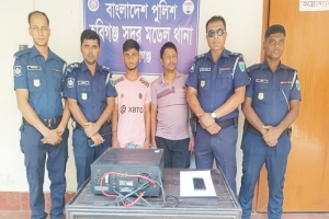 হবিগঞ্জে চুরির মামলার ২৪ ঘন্টার মধ্যে মালামালসহ দুই চোরকে আটক করেছে পুলিশ 