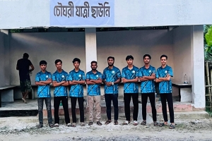 গোলাপগঞ্জে রঙিন হলো অবহেলিত যাত্রী ছাউনি