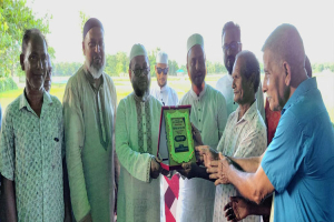 কুলাউড়া কর্মধায় সনাতনী ধর্মাবলম্বীদের সাথে  জামায়াত  প্রার্থীর মতবিনিময়