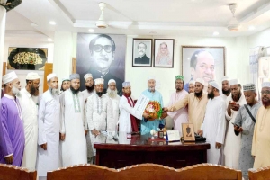 এমপি আবু জাহিরের সঙ্গে হবিগঞ্জ মউশিক শিক্ষক কল্যাণ পরিষদ নেতৃবৃন্দের সৌজন্যে সাক্ষাৎ