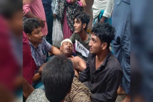 মাধবপুরে ইজারা আদায় নিয়ে দুপক্ষের সং ঘ র্ষে  নারীসহ আ হ ত ১৯ 