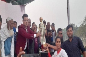 জগন্নাথপুরে হাওরবিলাস ফুটবল টুর্নামেন্টের ফাইন্যাল খেলা ও পুরস্কার বিতরণ
