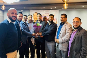 জৈন্তা বার্তার সহকারী সম্পাদক শিপনের লন্ডন আগমন উপলক্ষ্যে সংবর্ধনা 