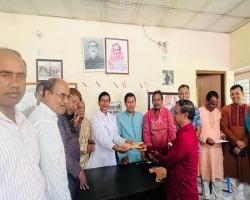 শান্তিগঞ্জের ২৪ পূজামণ্ডপে পরিকল্পনামন্ত্রীর অনুদান বিতরণ 
