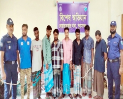 দোয়ারাবাজারে জুয়ার আসর থেকে আটক ৮
