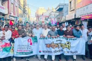 জাতীয় বিপ্লব ও সংহতি দিবস উপলক্ষে মৌলভীবাজার বিএনপির বর্ণাঢ্য  র‌্যালী ও সমাবেশ