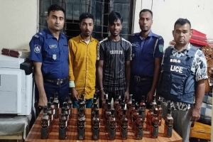 ছাতকে বিদেশি ম*দ সহ দুই মা দ ক ব্যবসায়ী আ ট ক