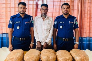 মাধবপুরে ১০ কে*জি গাঁ জা সহ  মা*দক কারবারি আ ট ক