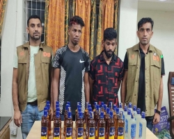 চুনারুঘাটে ভারতীয় হুইস্কিসহ গ্রেপ্তার ২