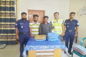 মাধবপুরে গাঁজাসহ দুই মাদক ব্যবসায়ী আটক