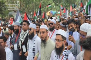 জনতার মহাসমুদ্র ফি লি স্তি ন ও আল আকসার প্রতি ভালোবাসার প্রকাশ
