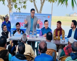 শান্তিগঞ্জে ফসল রক্ষা বাঁধ নির্মাণে গণশুনানি