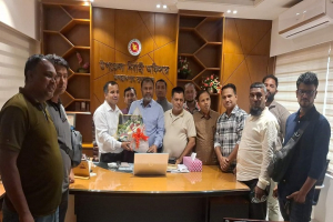 জগন্নাথপুরে নবাগত ইউএনও’র সাথে প্রেসক্লাব নেতৃবৃন্দের মতবিনিময়