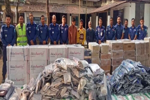 তাহিরপুরে কোটি টাকার ভারতীয় মালামাল জব্দ, গ্রেফতার ৩ 