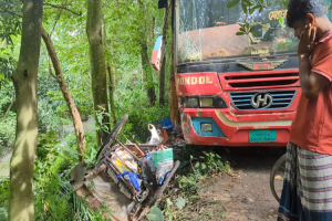 ঝিনাইদহে বাস চাপায় শিশুসহ দুইজন নি হ ত