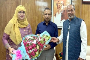 স্থানীয় সরকার মন্ত্রীর সঙ্গে হবিগঞ্জ জেলা পরিষদ চেয়ারম্যানের সৌজন্য স্বাক্ষাৎ