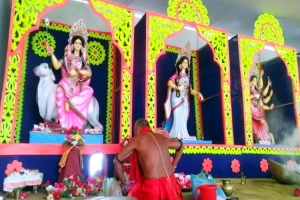 শ্রীমঙ্গলে আগাম শারদীয় দুর্গাপূজা শুরু
