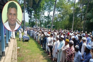 রাজনগরে  মেধাবী শিক্ষার্থী হাসান সাকিবকে অশ্রুসিক্ত বিদায়