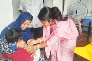 জুড়ীতে হাম-রুবেলার টিকাদান শুরু