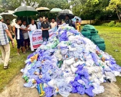 দিরাইয়ে অর্ধ কোটি টাকার অবৈধ কারেন্ট জাল ও চায়না দুয়ারি জব্দ
