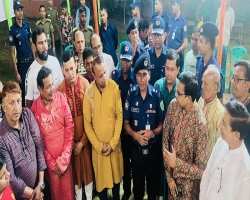  শান্তিগঞ্জে বিভিন্ন পূজামণ্ডপ পরিদর্শনে পুলিশ সুপার