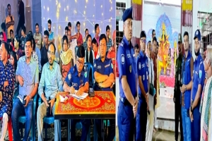 জৈন্তাপুরে অতিরিক্ত পুলিশ সুপারের নেতৃত্বে বিভিন্ন পূজামণ্ডপ পরিদর্শন