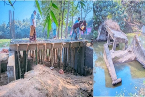 দোয়ারাবাজারে কালভার্ট নির্মাণে অ নি য় ম