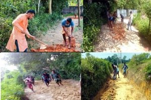 কুলাউড়ায় ব্যক্তি উদ্যোগে দুই কিলোমিটার কাঁচা রাস্তা সংস্কার