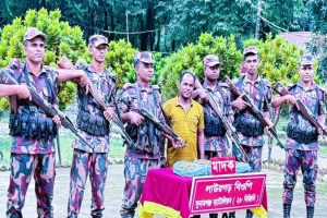 তাহিরপুরে গাঁ*জার চালানসহ আ*টক ১