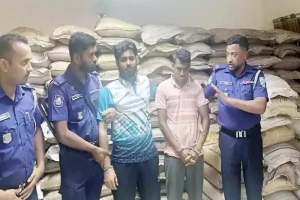 শায়েস্তাগঞ্জে শতাধিক বস্তা চিনিসহ ২ চোরাকারবারি আটক