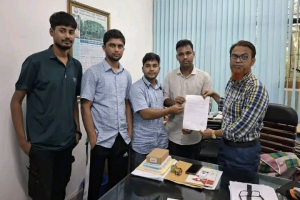 শাবির রুদ্র সেন লেক রক্ষায় ছাত্রশক্তির স্মারকলিপি