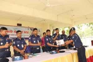 শ্রেষ্ঠ হলেন চুনারুঘাট থানার ওসি হিল্লোল রায় 