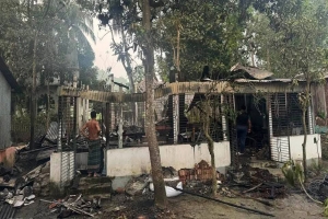 পহেলা বৈশাখের মোটিফ বানানো চিত্রশিল্পীর বাড়িতে আ*গুন