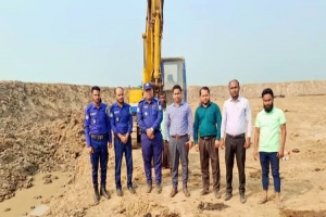 মাধবপুরে অ বৈ ধভা বে মাটি উত্তোলণ ও বিক্রির দায়ে অর্থদ*ণ্ড 