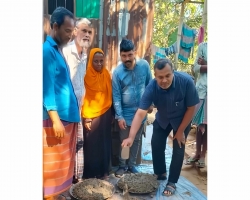 তাহিরপুরে রাস্তার কাজের উদ্বোধন করলেন চেয়ারম্যান জুনাব আলী 