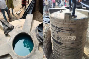 মাটির নিচে পানির ট্যাংকিতে জ্বালানি তেল মজুদ!