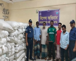 দোয়ারাবাজারে বিপুল পরিমান সুপারি ও ভারতীয় চিনিসহ আটক ৫