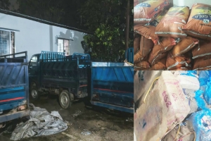 জৈন্তাপুরে বিপুল পরিমাণ ভা'রতীয় পণ্য জ'ব্দ জৈন্তাপুরে বিপুল পরিমাণ ভা'রতীয় পণ্য জ'ব্দ
