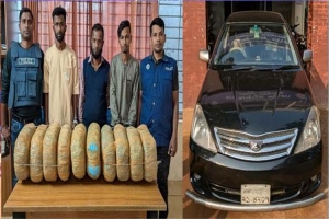 মাধবপুরে ২০ কেজি গাঁ*জাসহ আ ট ক ৩