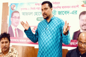 দিরাইয়ে সাংবাদিকদের সঙ্গে বিএনপি নেতা জাবেদের মতবিনিময়