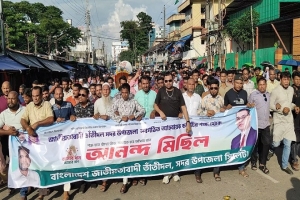 সদর উপজেলা তাঁতী দলের আনন্দ মিছিল সদর উপজেলা তাঁতী দলের আনন্দ মিছিল