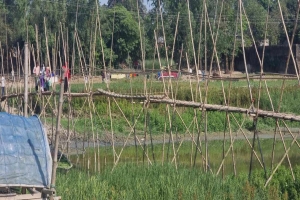 লাখাইয়ে সেতুর অভাবে দুর্ভোগে ৩৫ গ্রামের মানুষ