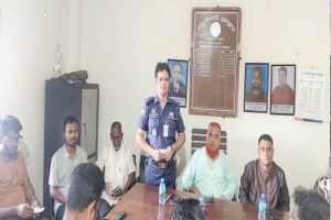 গোয়াইনঘাট প্রেসক্লাব নেতৃবৃন্দের সাথে নবাগত ওসি'র মতবিনিময়