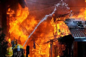 হবিগঞ্জে ৪টি দোকান আগুনে পুড়ে ছাই